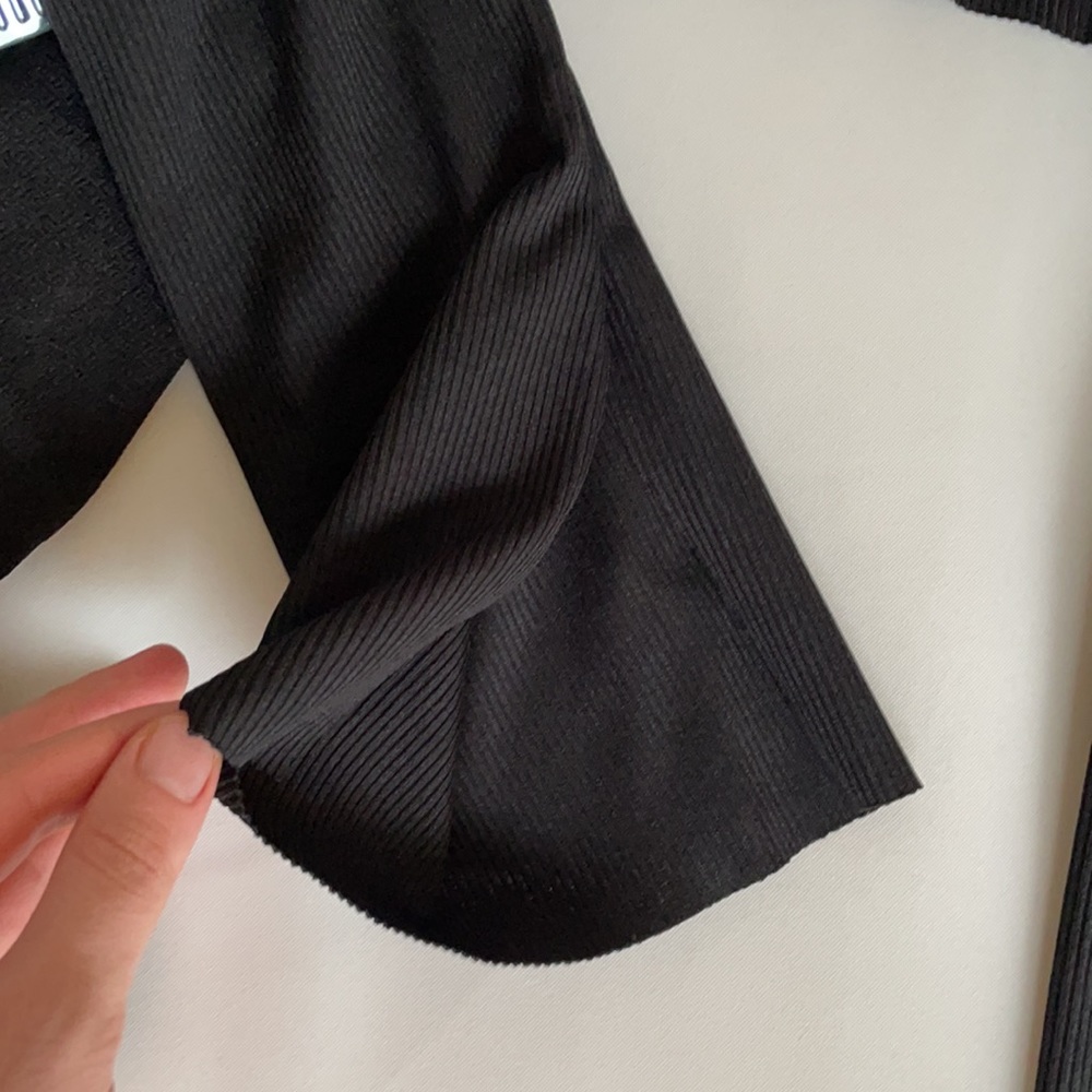 Nasty Gal Black Ribbed Turtleneck Top - Picture 10 of 12